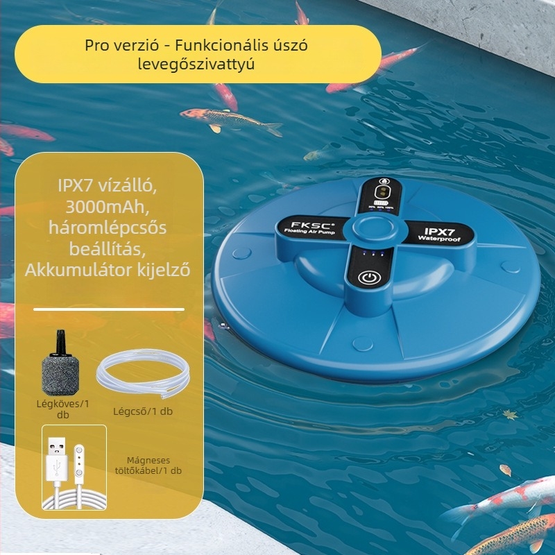 Úszó víz aerátor – hordozható, automata oxigénpumpa, súly 400 g, márka Crazy Water Plants