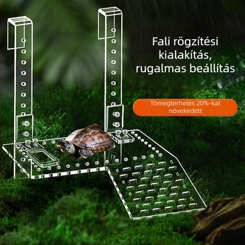 Akril teknős napozó platform úszó szigettel, 1 kg, akváriumi felszerelés, YEE