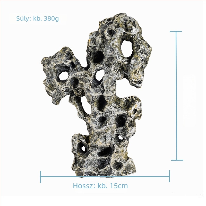 Akváriumi tájkép-kő gyantából – Taihu kő stílusú dekoráció