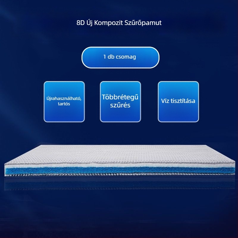 Naypet akváriumi szűrővata – ragasztó nélkül, 8D, vastagított