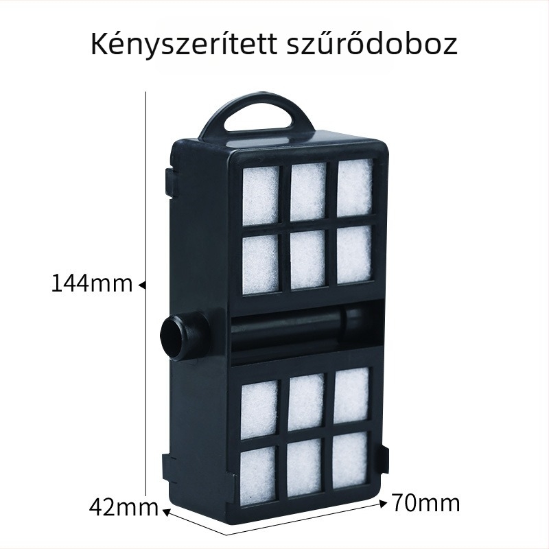 Vízesés akvárium szűrő pamutszűrőbetéttel, falra szerelhető, beépített szűrődobozzal (0,5 kg)