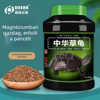 Teknős élelem — granulált típus, márka Deera/Bailjia, kategória: akváriumi háziállateledel