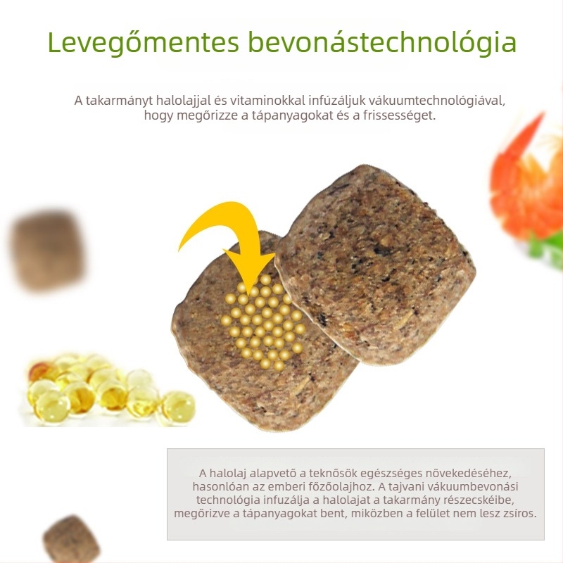 Teknős élelem — granulált típus, márka Deera/Bailjia, kategória: akváriumi háziállateledel