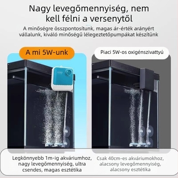 Akváriumi oxigénpumpa - Ultra-csendes, Songbao, ABS, 500 g