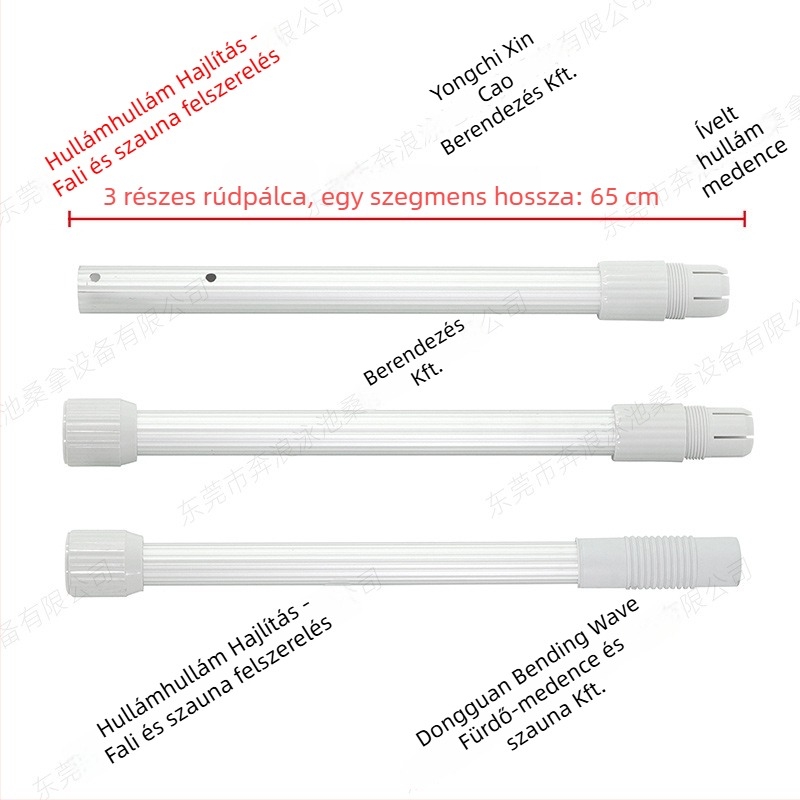 Tartós mélyvízi medencelevél-háló levehető nyéllel