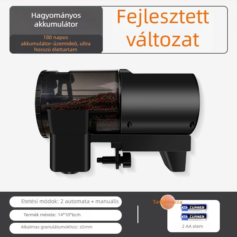 Akváriumi programozható elektromos etető időzítővel díszhalak és teknősök számára teljes készlet