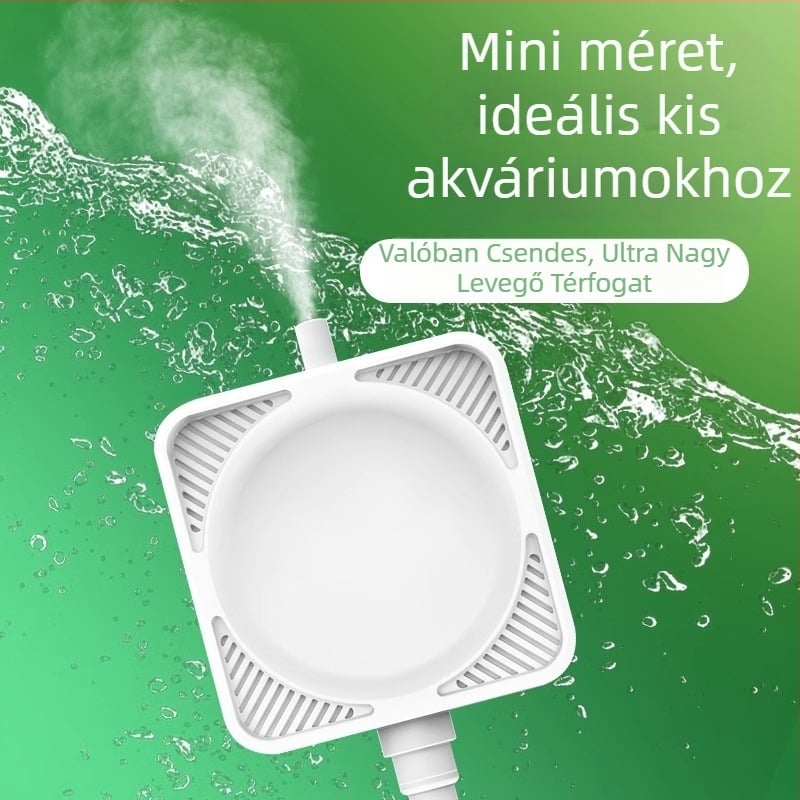 Akváriumi oxigénpumpa, kompakt, rendkívül csendes, egyetlen kiáratú, márka Hundreds of years of flowers, nem importált