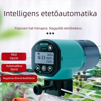 Automatikus akváriumi etető, műanyag kivitel, BESSN márka, teljes készlet, akváriumhoz