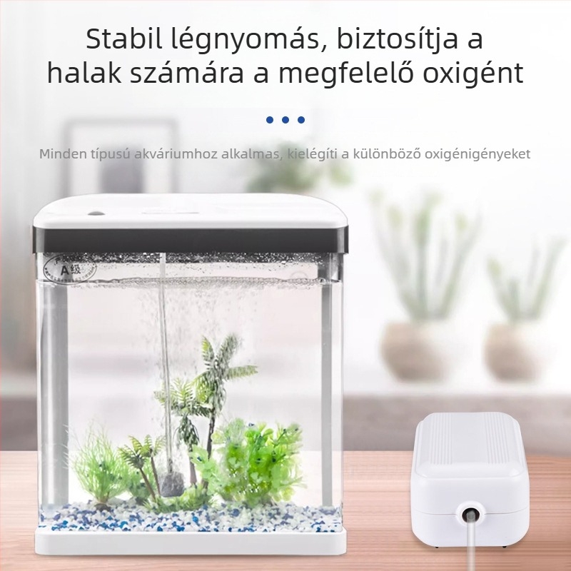 Akvarisztikai oxigénpumpa – rendkívül csendes, otthoni használatra oxigénator, OEM-kompatibilis, belföldi gyártás