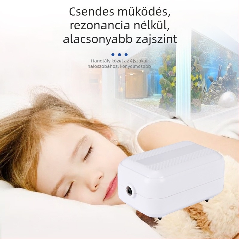 Akvarisztikai oxigénpumpa – rendkívül csendes, otthoni használatra oxigénator, OEM-kompatibilis, belföldi gyártás