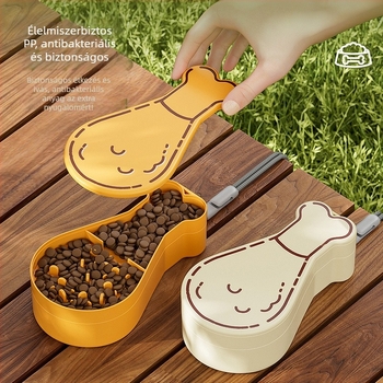 Ling Ka Do hordozható kisállat vízcsésze automata vízadagolóval, kutyák és macskák számára, PP anyag