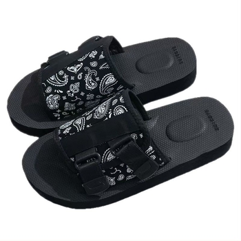 Uniszex kényelmes tengerparti flip-flop papucs - textil felsőrész, PVC talp, nyomtatott kivitel, nyár 2025