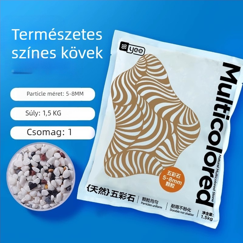 Akváriumhoz patakparti homok, természetes aljzat, táj-dekoráció, 1,5 kg, eredet: Shandong