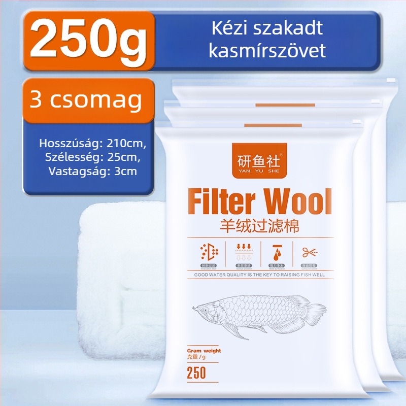 Akváriumi PP pamut szűrőpad – több rétegű, nem gátolja a víz áramlását, szűrődobozhoz, 1 db