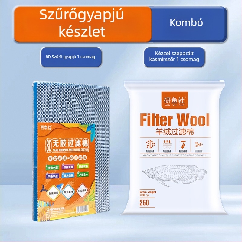 Akváriumi PP pamut szűrőpad – több rétegű, nem gátolja a víz áramlását, szűrődobozhoz, 1 db