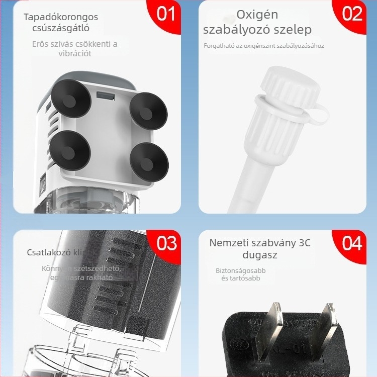 Berkele Beépített akváriumi szűrőpumpa – 3-in-1 keringető vízpumpa, műanyag, tömeg 230–528 g