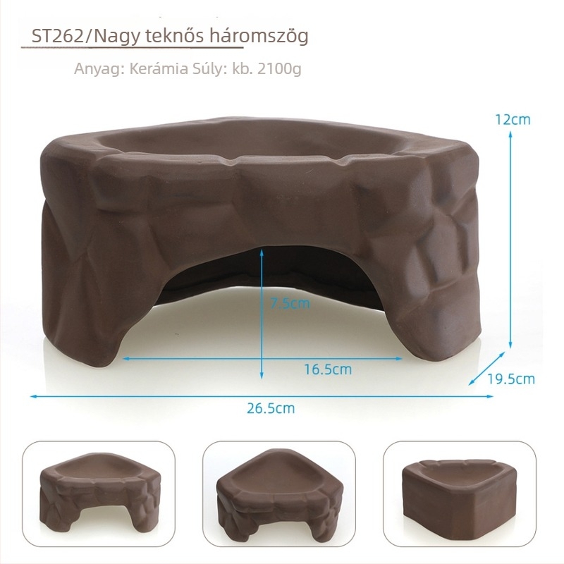 Kerámiából készült teknős dekoráció, Fish Family márka, otthoni dekoráció