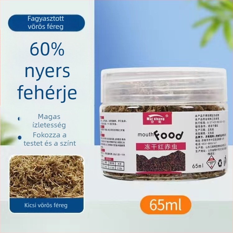 Akváriumi halak számára — Freeze-dried vízi férgek, Naichong; származás: Liaocheng, Shandong; márka Naichong; típus: akvarisztikai háziállat-táp; importált: Nem