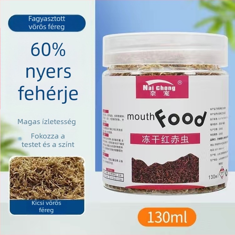 Akváriumi halak számára — Freeze-dried vízi férgek, Naichong; származás: Liaocheng, Shandong; márka Naichong; típus: akvarisztikai háziállat-táp; importált: Nem