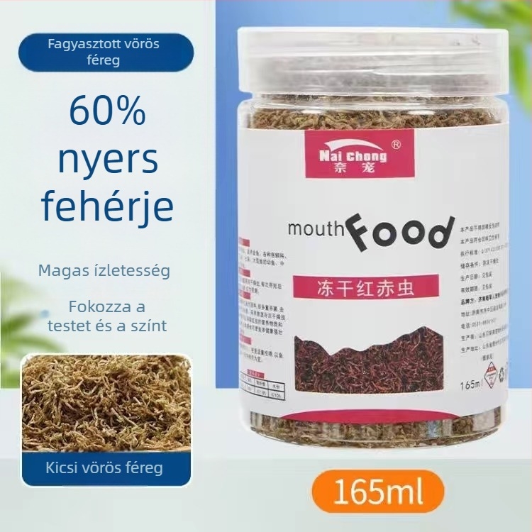Akváriumi halak számára — Freeze-dried vízi férgek, Naichong; származás: Liaocheng, Shandong; márka Naichong; típus: akvarisztikai háziállat-táp; importált: Nem
