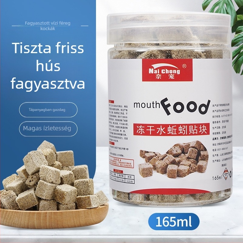 Akváriumi halak számára — Freeze-dried vízi férgek, Naichong; származás: Liaocheng, Shandong; márka Naichong; típus: akvarisztikai háziállat-táp; importált: Nem