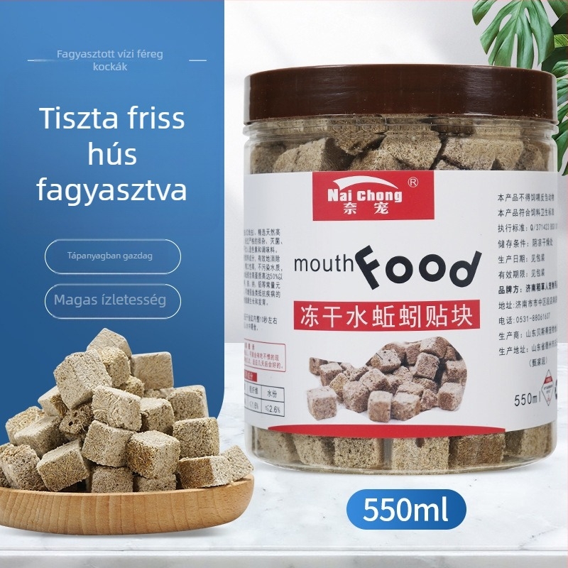 Akváriumi halak számára — Freeze-dried vízi férgek, Naichong; származás: Liaocheng, Shandong; márka Naichong; típus: akvarisztikai háziállat-táp; importált: Nem