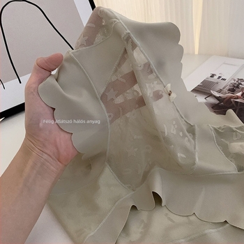 Magas derekú shapewear női alsó csipke-háló mintával — nejlon kötés, légáteresztő, testformálás, hasi támasz, belső réteg regenerált cellulóz rostból