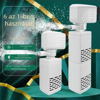 Háromfunkciós akvárium szűrőpumpa, csendes áramlás (műanyag test, 0.2–1 kg)