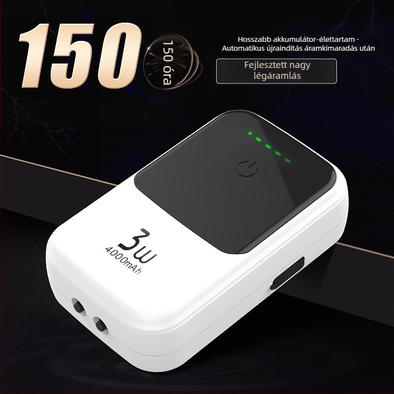 Újratölthető oxigénpumpa — kompakt méret, hordozható, ultra csendes, kettős használat a kültéri horgászathoz és a házi haltenyésztéshez