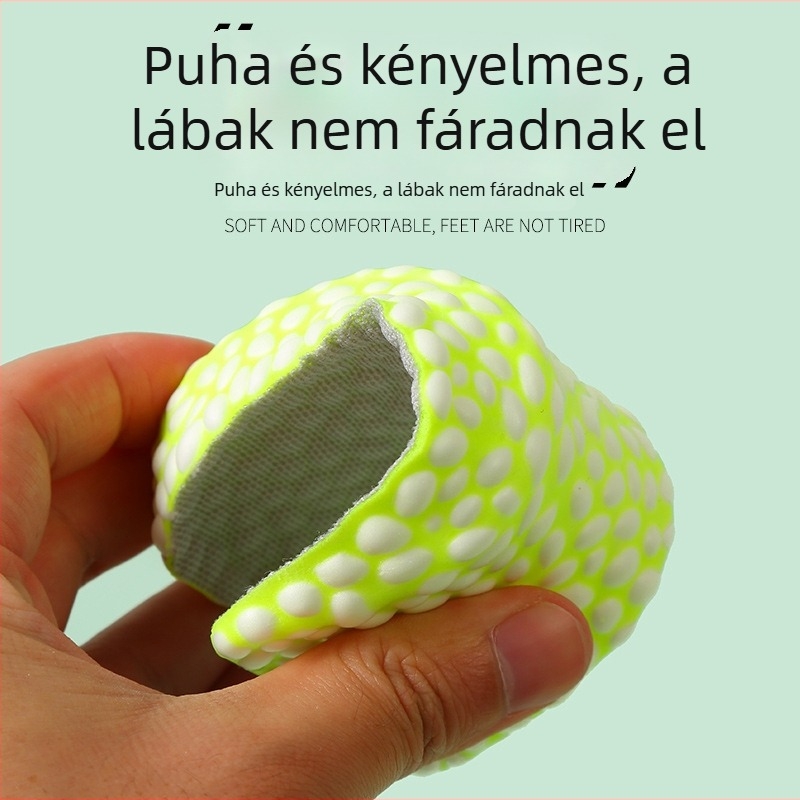 Cipőtalp belsőemelő, fél talp, puha érzetű, megfelelő sneaker és munka- illetve casual cipőkhöz; Anyag: Popcorn + szövet D01; Modell: Popcorn Invisible Inner Height.