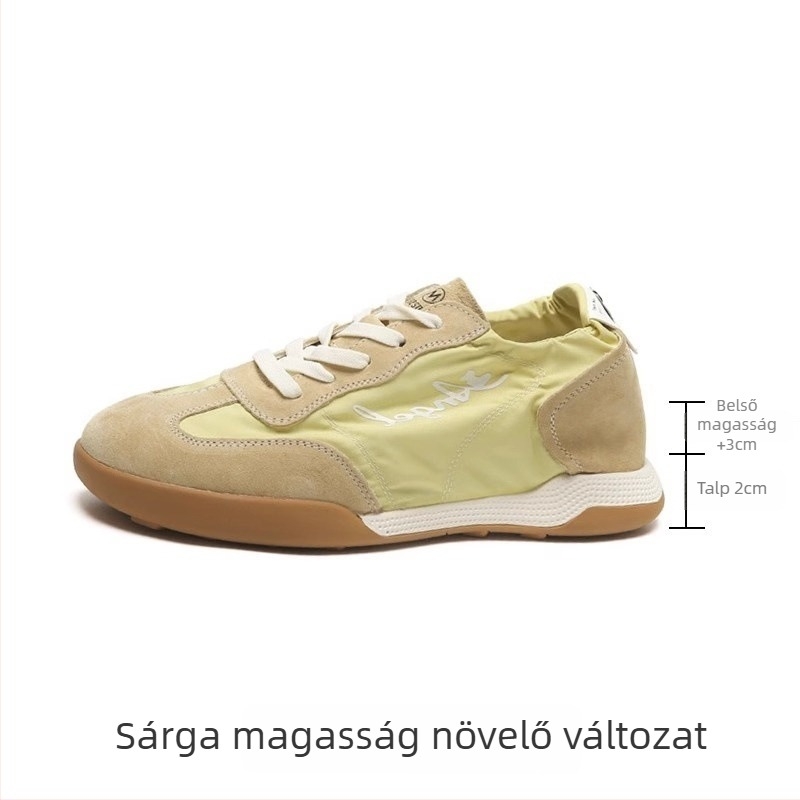 Női edzőcipő koreai stílusban, felső rész disznóbőr, alacsony profil, fűzős zárás, gumitalp, PU belső talp