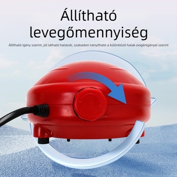 Naichong DC-s tápegységű oxigénpumpa akváriumhoz, állítható levegőmennyiség és mély oxigénellátás.