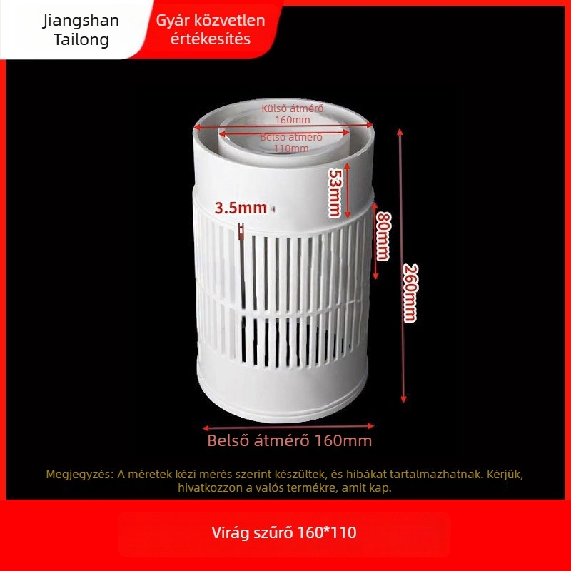 Műanyag szűrőszövet halastóhoz, nagy sűrűségű szifonnal; márka Jiangshan Tailong; alkalmas édesvízi és sós vizek halainak, rákoknak, garnélaráknak, medúzák, kis halak és vízi teknősök számára.