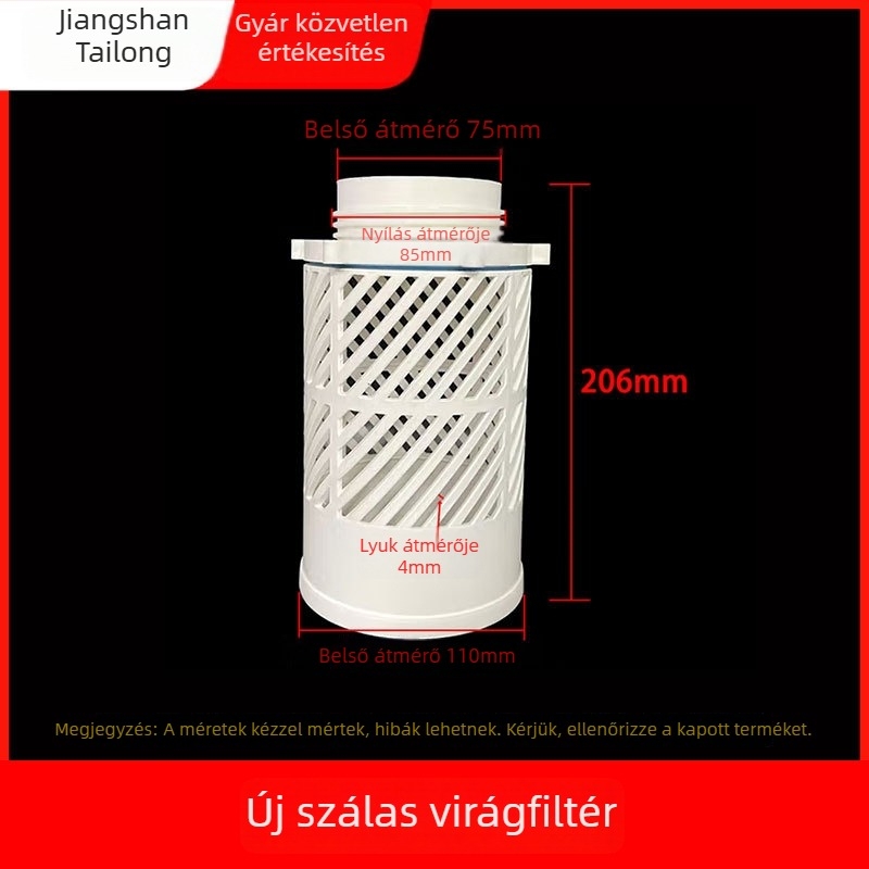 Műanyag szűrőszövet halastóhoz, nagy sűrűségű szifonnal; márka Jiangshan Tailong; alkalmas édesvízi és sós vizek halainak, rákoknak, garnélaráknak, medúzák, kis halak és vízi teknősök számára.