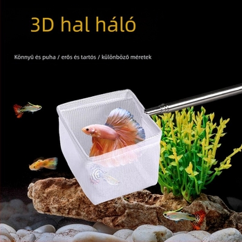 Rozsdamentes acél teleszkópos akváriumi háló, kézzel készített, 50 g, Akváriumi felszerelés
