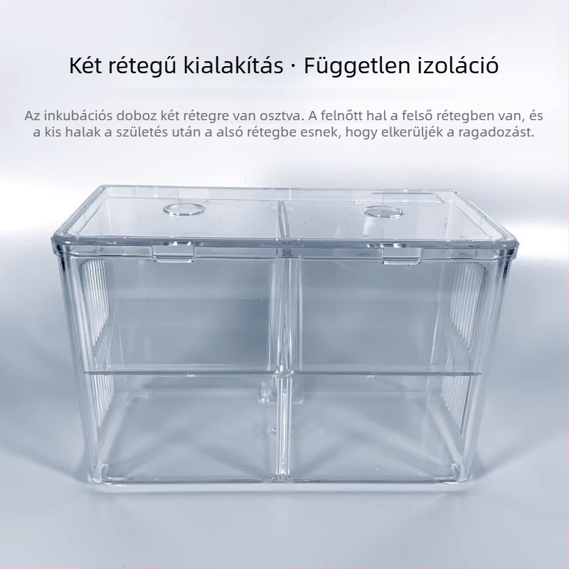 Polipropilén akváriumi inkubációs izoláló doboz guppy és trópusi halak számára
