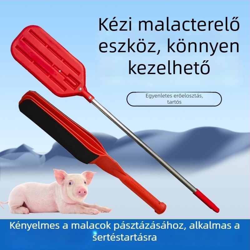 Kézi sertésterelő eszköz – vastagított kivitel, műanyag, tartós sertéstenyésztéshez