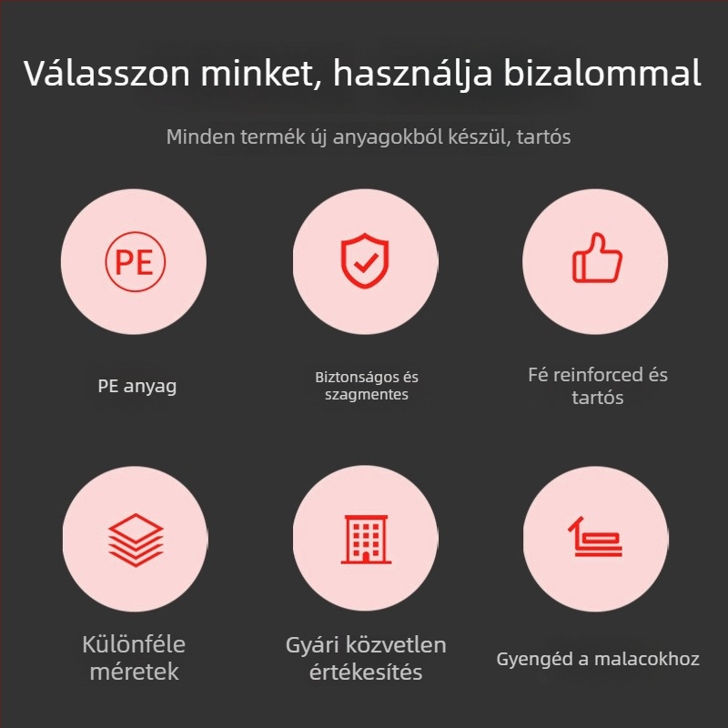 Kézi sertésterelő eszköz – vastagított kivitel, műanyag, tartós sertéstenyésztéshez