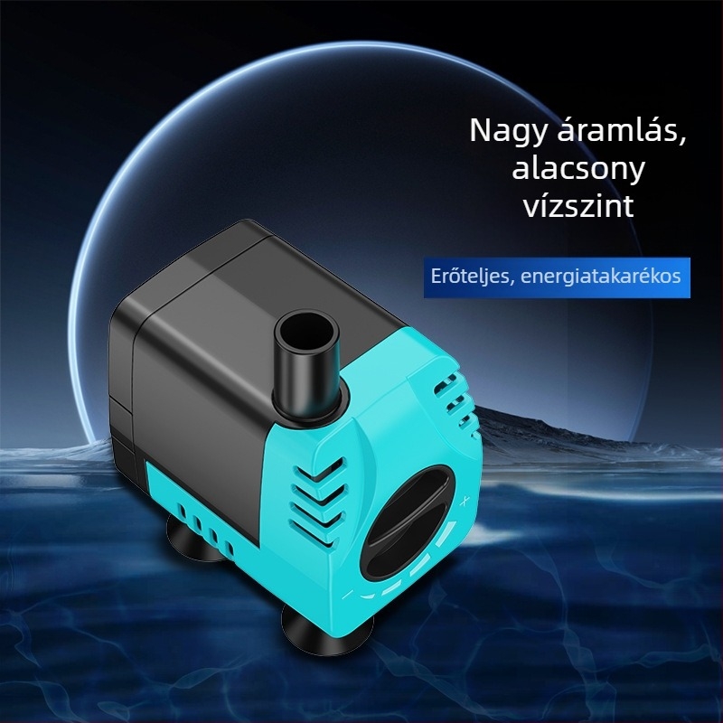 Búvó akváriumi szivattyú csendes szűrővel, állítható áramlás, nagy áramlás, energiatakarékos, kőzetek körüli körforgás
