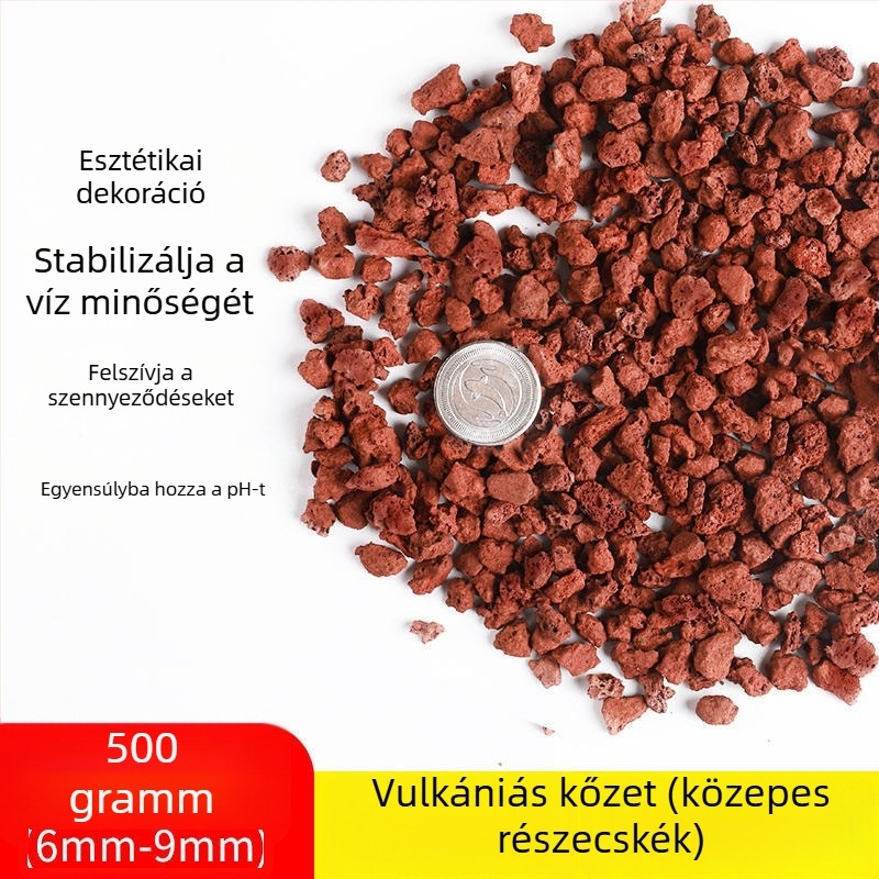 AKvarisztikai szűrőanyag – Hét‑in‑egy szűrés keramikus gyűrűvel, biokémiai golyóval, Maifan-kővel és vulkáni kővel; 0,5 kg; Márka Sensen; Édesvízi halak számára