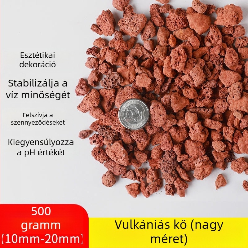 AKvarisztikai szűrőanyag – Hét‑in‑egy szűrés keramikus gyűrűvel, biokémiai golyóval, Maifan-kővel és vulkáni kővel; 0,5 kg; Márka Sensen; Édesvízi halak számára