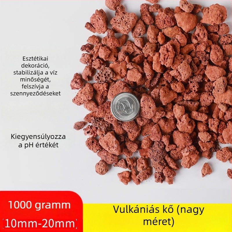 AKvarisztikai szűrőanyag – Hét‑in‑egy szűrés keramikus gyűrűvel, biokémiai golyóval, Maifan-kővel és vulkáni kővel; 0,5 kg; Márka Sensen; Édesvízi halak számára