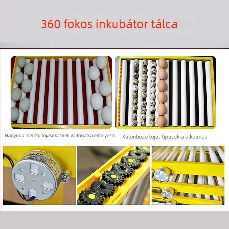 Jiayu Tojásinkubátor és keltető kosár csirkék számára – 360° önálló görgő, 6 hónap garancia, állattenyésztés és akvakultúra számára