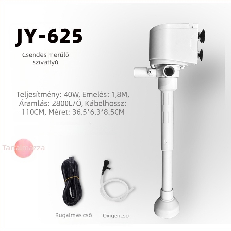 Többfunkciós alámerülő akváriumi szivattyú oxigénellátással és szűréssel, négy az egyben szűrő, falra szerelhető, csendes és energiahatékony