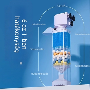 Yee akvárium szűrőrendszer - 3 az 1-ben beépített szűrőpumpa, keringés, szívás és oxigénezés (műanyag)