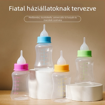 Szilikon macskatetem etető cumisüveg automata etetéshez, teljes kisállat etető készlet (96 db)