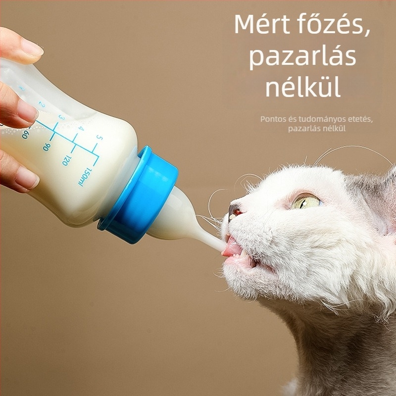 Szilikon macskatetem etető cumisüveg automata etetéshez, teljes kisállat etető készlet (96 db)
