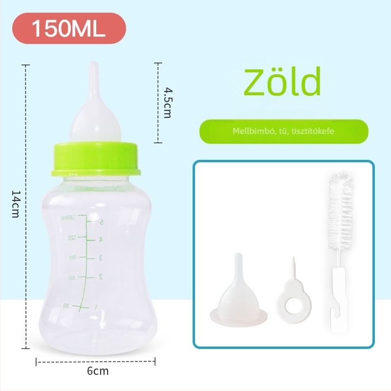 Szilikon macskatetem etető cumisüveg automata etetéshez, teljes kisállat etető készlet (96 db)