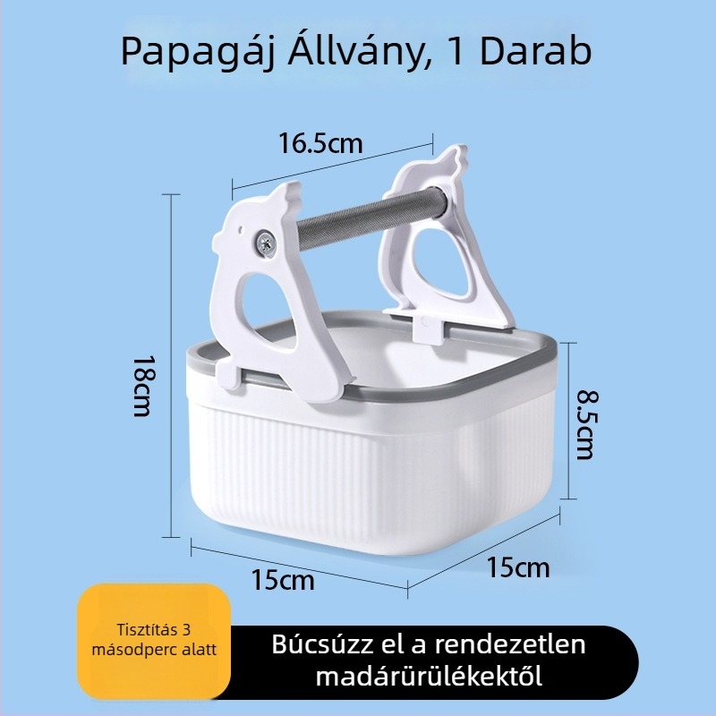 Papagájállvány műanyagból, asztali kivitel, dizájn Tiger Skin Xuanfeng Peony, modell 0123, márka Yaochongji, kis madarak számára