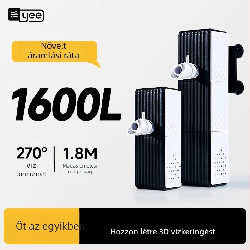 yee három az egyben akváriumi szűrő pumpa keringő vízrendszerrel, beépített rendkívül csendes oxigén-generátor | Anyag: Műanyag | Tömeg: 1,5 kg | Termékkategória: Szűrő